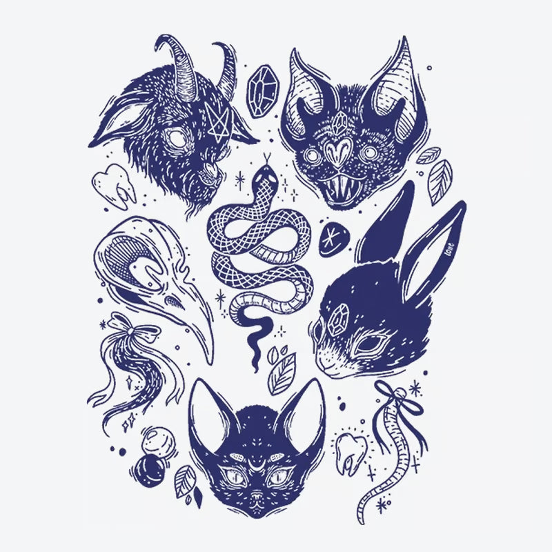 Mystical Creatures And Symbols Tattoo