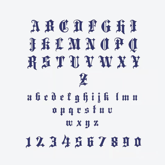 Gothic Alphabet Tattoo