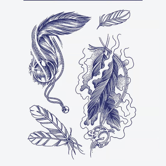 Feather Swirl Series Tattoo