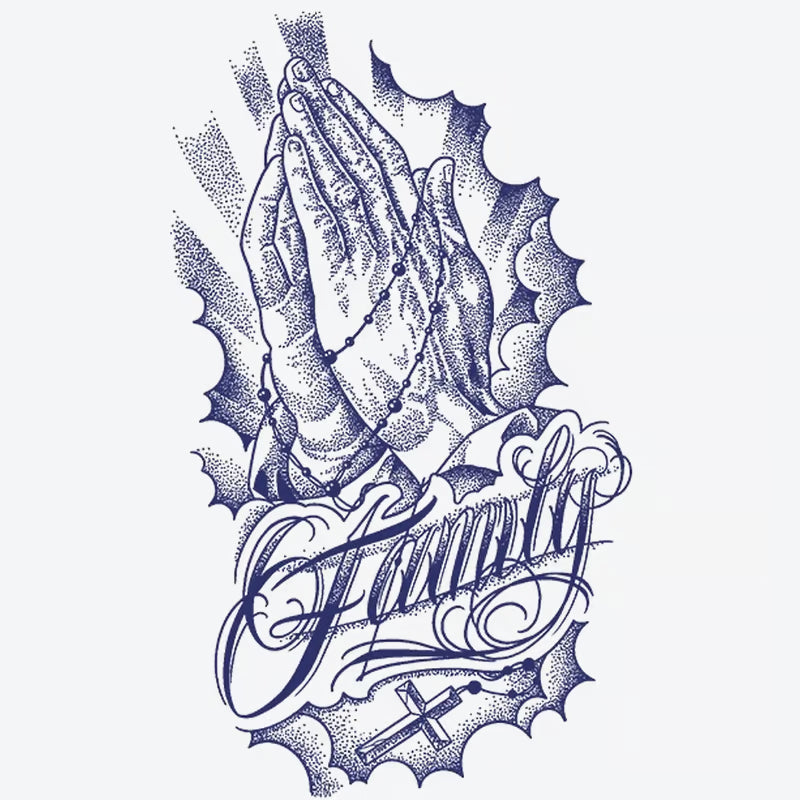 Praying Hands Family Tattoo