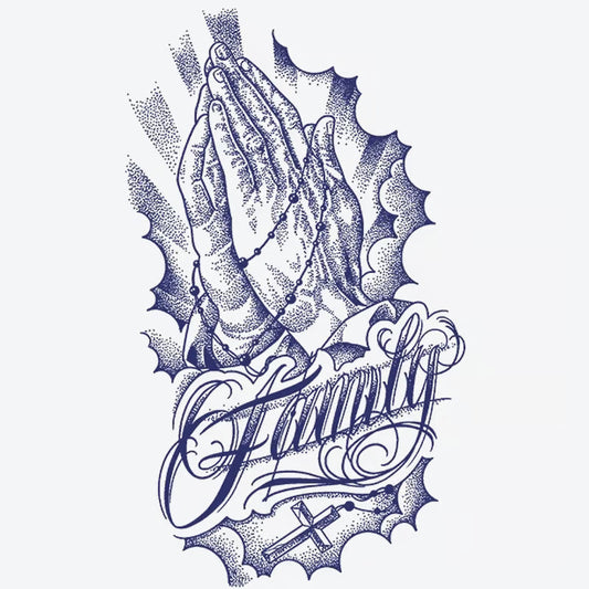 Praying Hands Family Tattoo