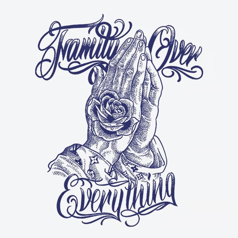 Praying Hands Rose Tattoo