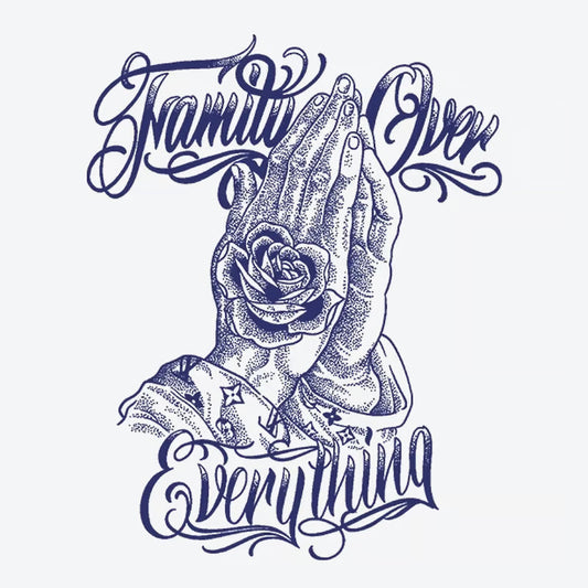 Praying Hands Rose Tattoo