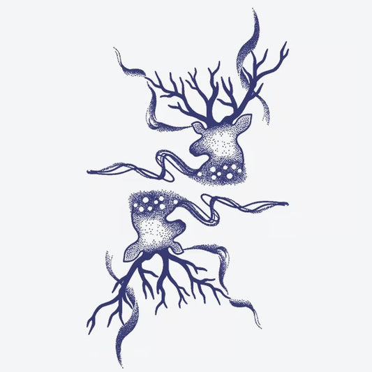 Deer Branches Root Tattoo