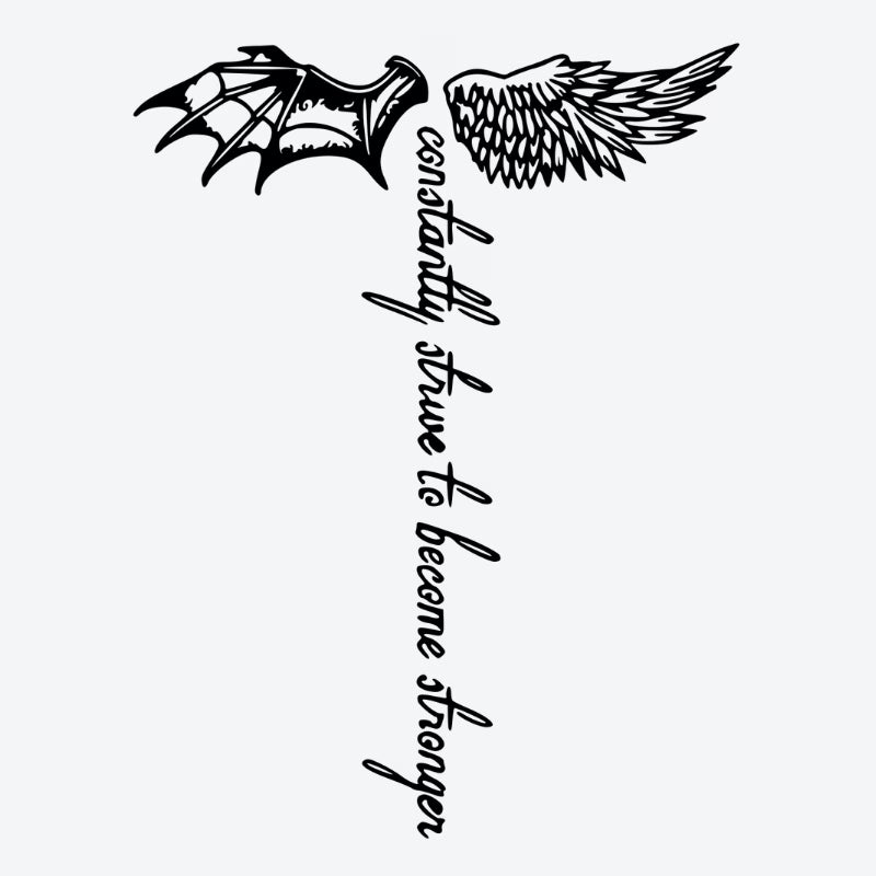 Wings And Strength Tattoo