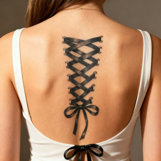 Lace Ribbon Tattoo