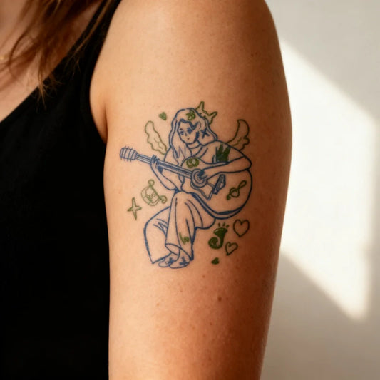 Melody Music Girl Tattoo