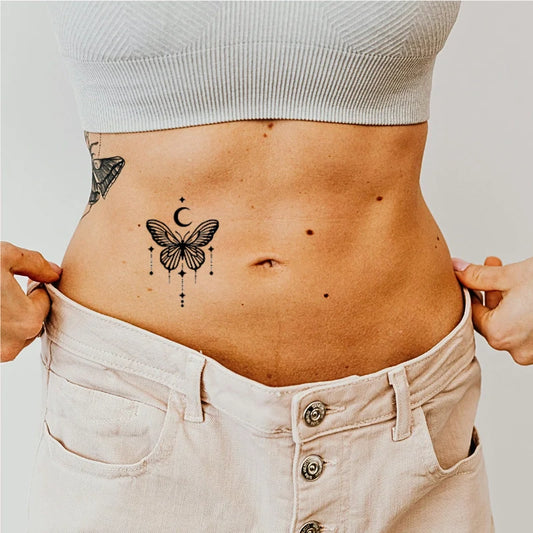 Moonlit Butterfly Tattoo