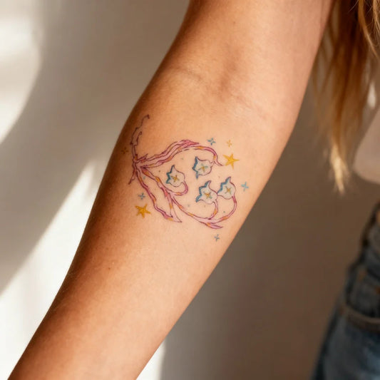 Moonrise Flower Tattoo