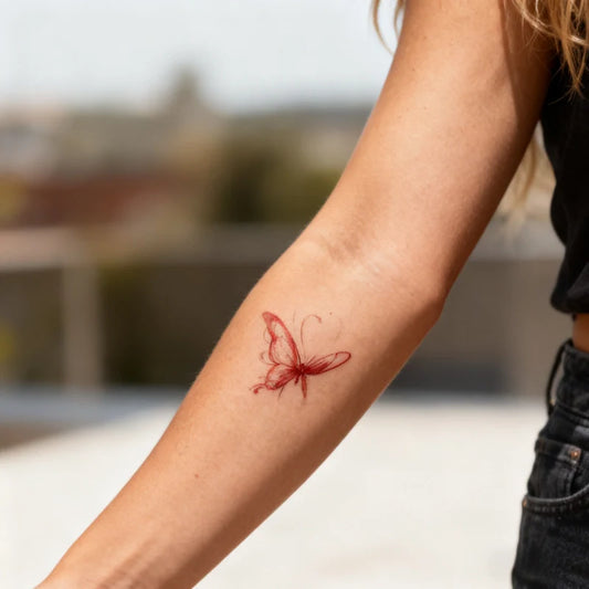 Petal Drift Butterfly Tattoo