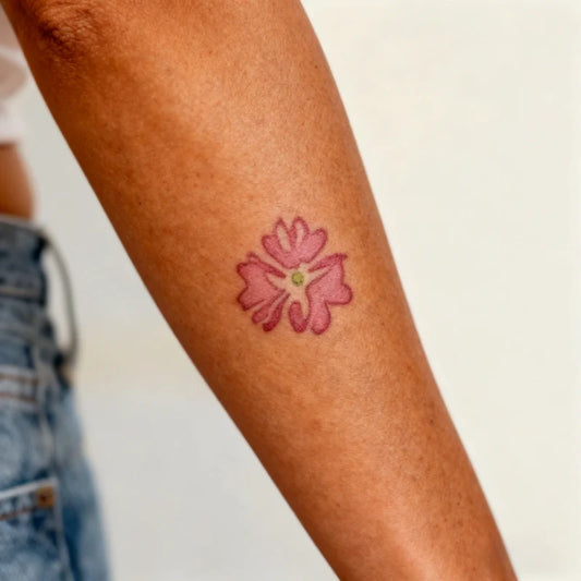 Petal Drift Flower Tattoo