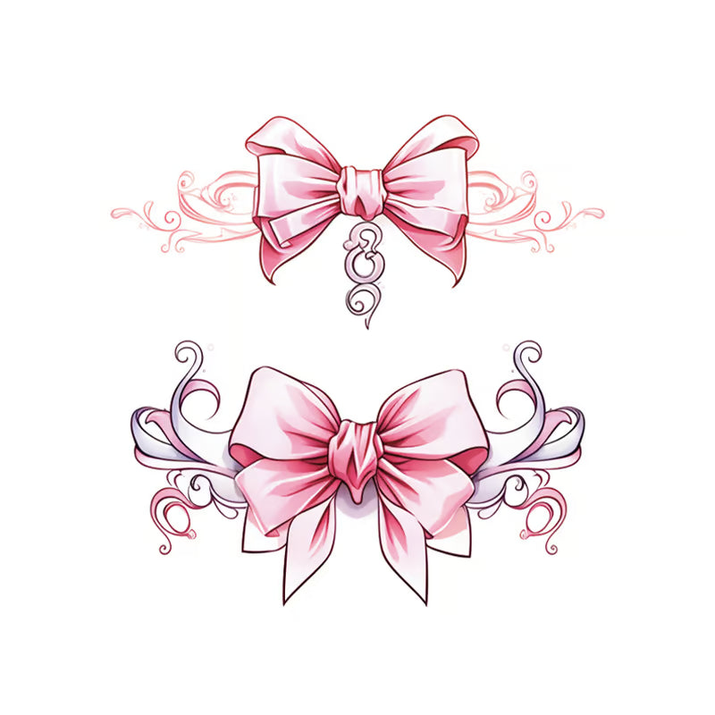 Pink Bow Series Tattoo