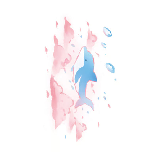 Dolphin Watercolor Tattoo