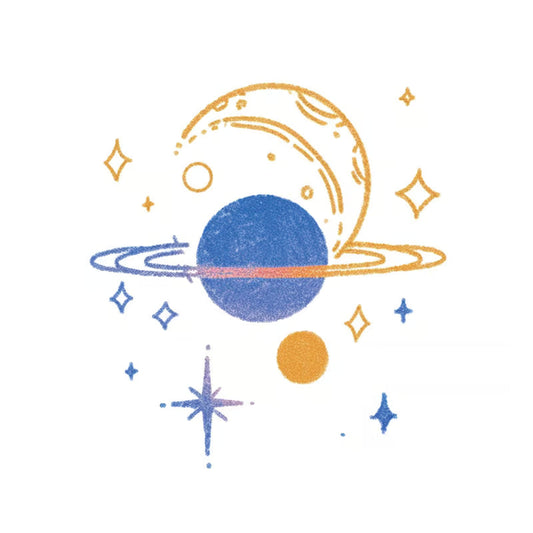 Cosmic Planets And Stars Tattoo