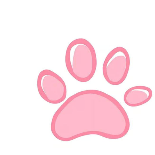 Pink Paw Print Tattoo