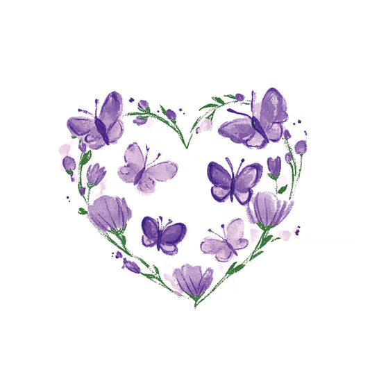 Butterfly Flower Heart Tattoo