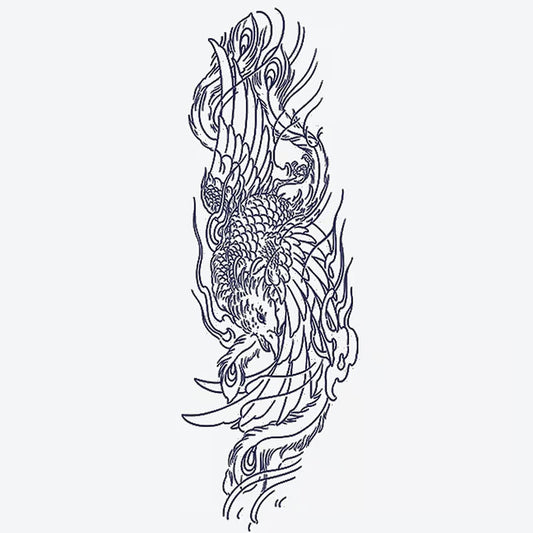 Phoenix Dragon Sleeve Tattoo