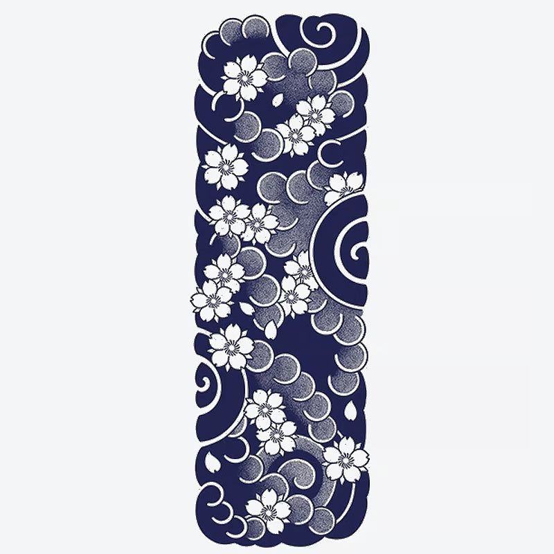 Cherry Blossom Wave Sleeve Tattoo