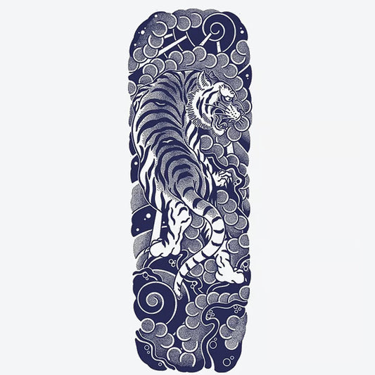 Tiger Wave Sleeve Tattoo