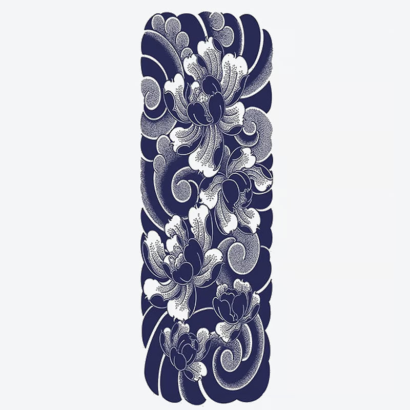 Floral Swirl Design Sleeve Tattoo
