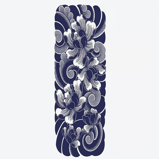Floral Swirl Design Sleeve Tattoo