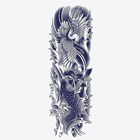 Phoenix Koi Fish Water Tattoo Sleeve Tattoo