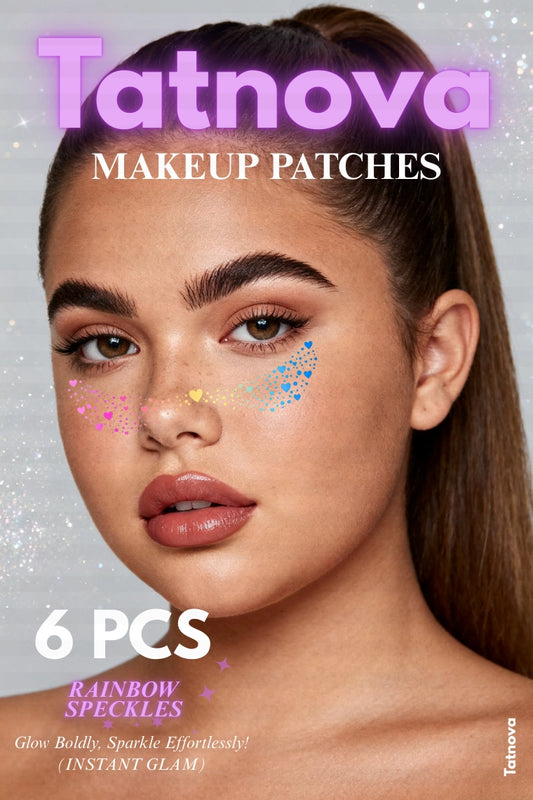 Rainbow Glitter Freckles Tattoo