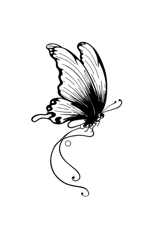 Resting Butterfly Tattoo