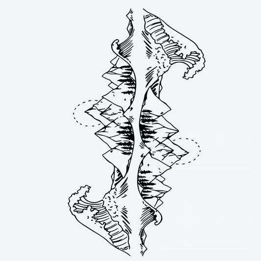 Mountain Spine Tattoo