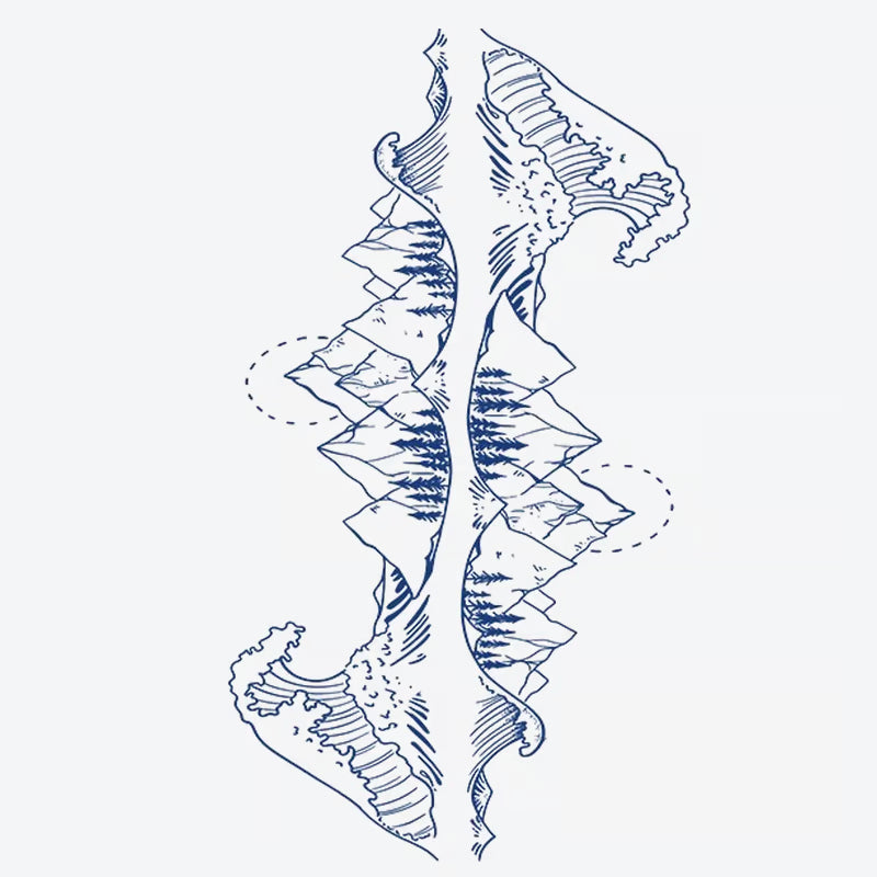 Mountain Spine Tattoo