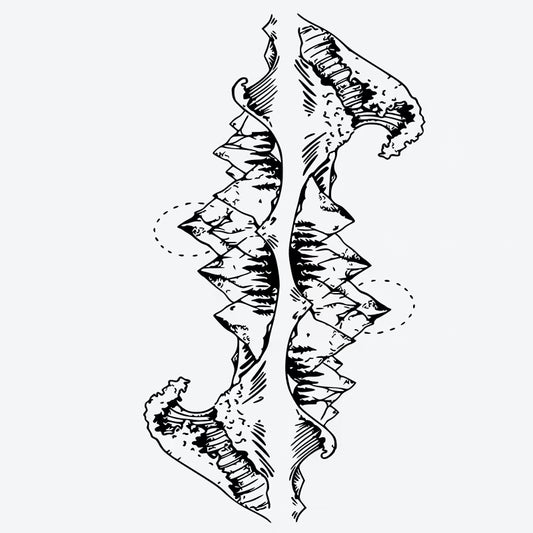 Mountain Ridge Spine Tattoo