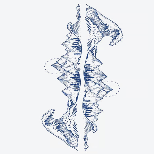 Mountain Ridge Spine Tattoo