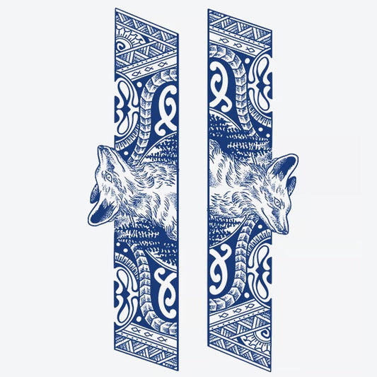 Mystical Fox And Patterns Tattoo