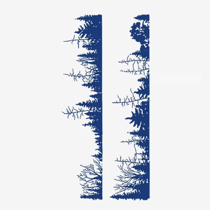 Forest Silhouette Vertical Tattoo