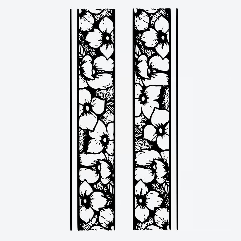 Floral Pattern Border Tattoo