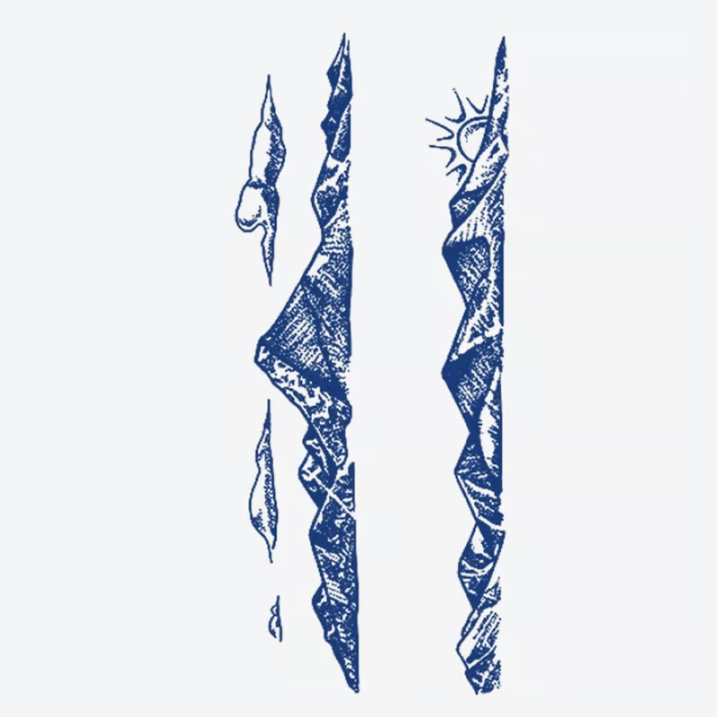 Mountain Peaks And Sunrise Tattoo