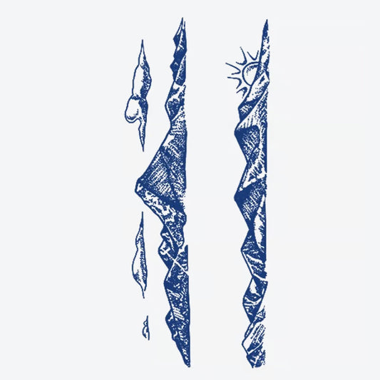 Mountain Peaks And Sunrise Tattoo