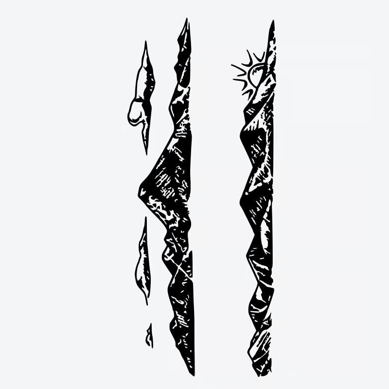 Mountain Peaks And Sunrise Tattoo