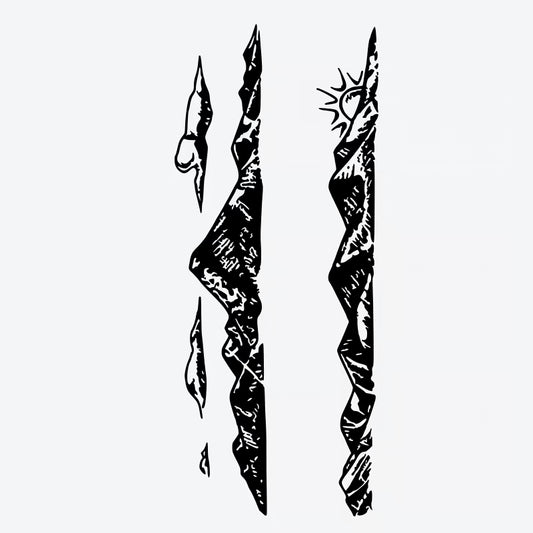 Mountain Peaks And Sunrise Tattoo