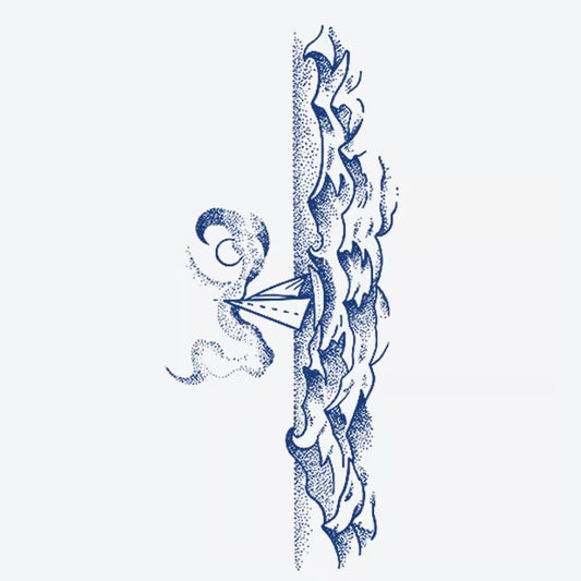 Whimsical Paper Airplane Tattoo