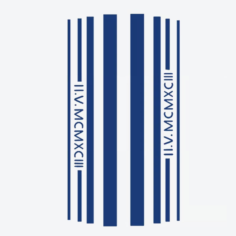 Roman Numerals And Stripes Tattoo