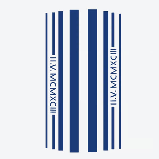 Roman Numerals And Stripes Tattoo