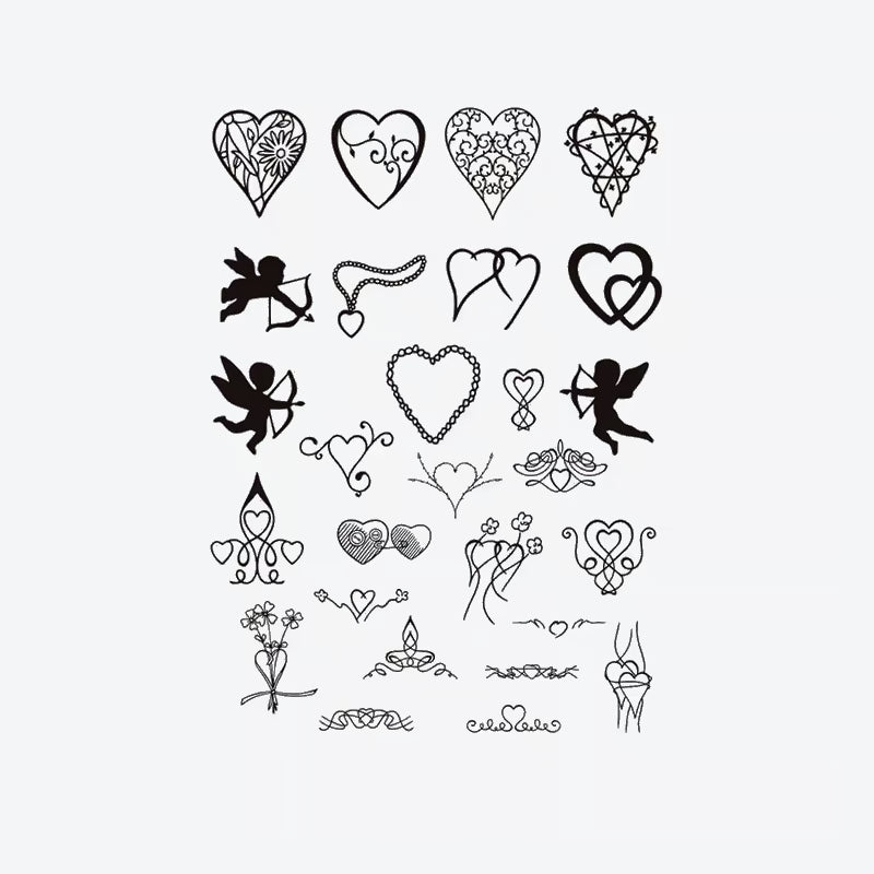 Heart Angel Finger Tattoo