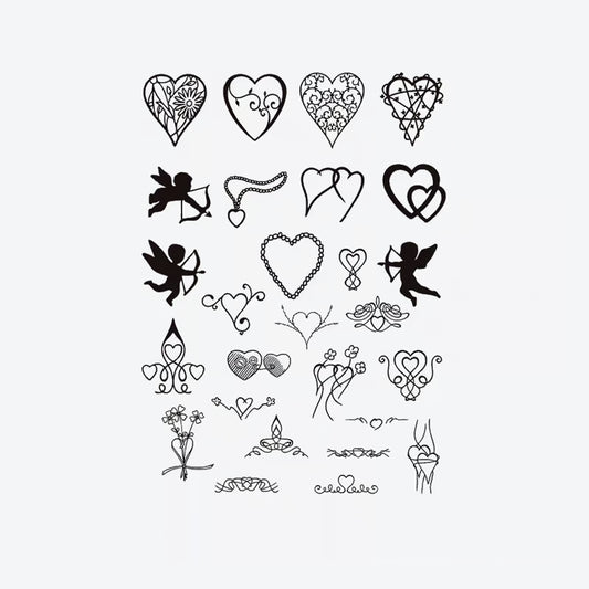 Heart Angel Finger Tattoo