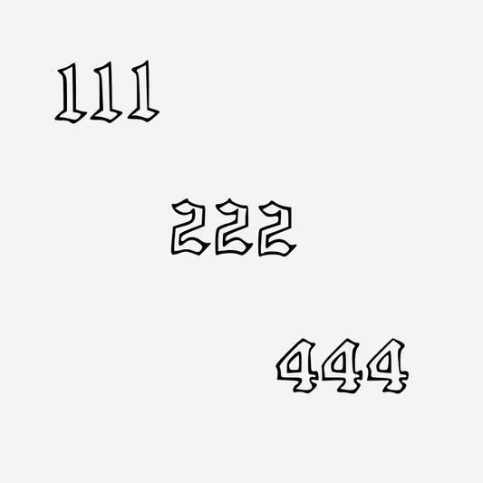 Numerology Symbol Finger Tattoo