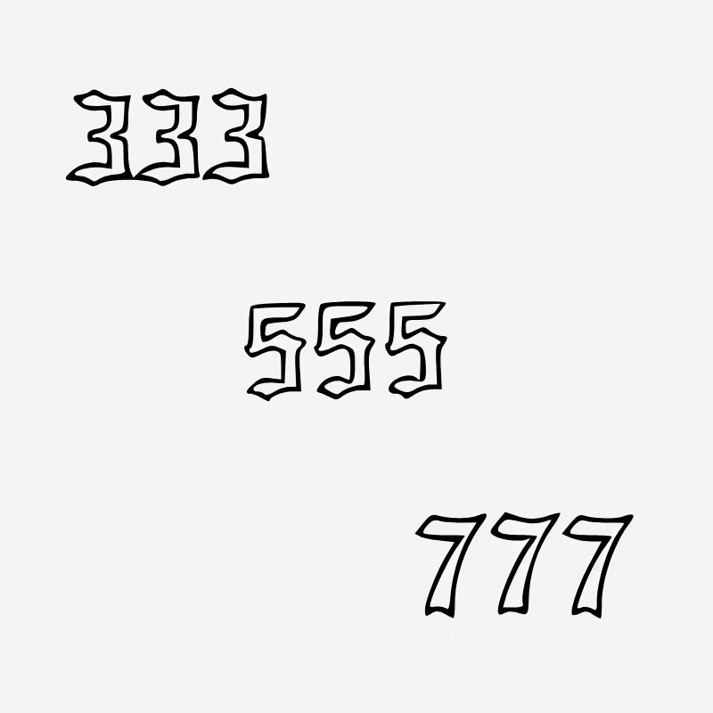 Numerology Symbol Finger Tattoo