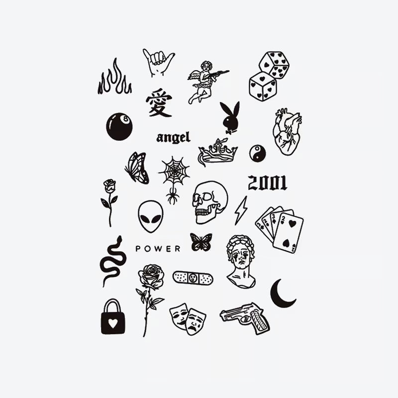 Love Collection Finger Tattoo