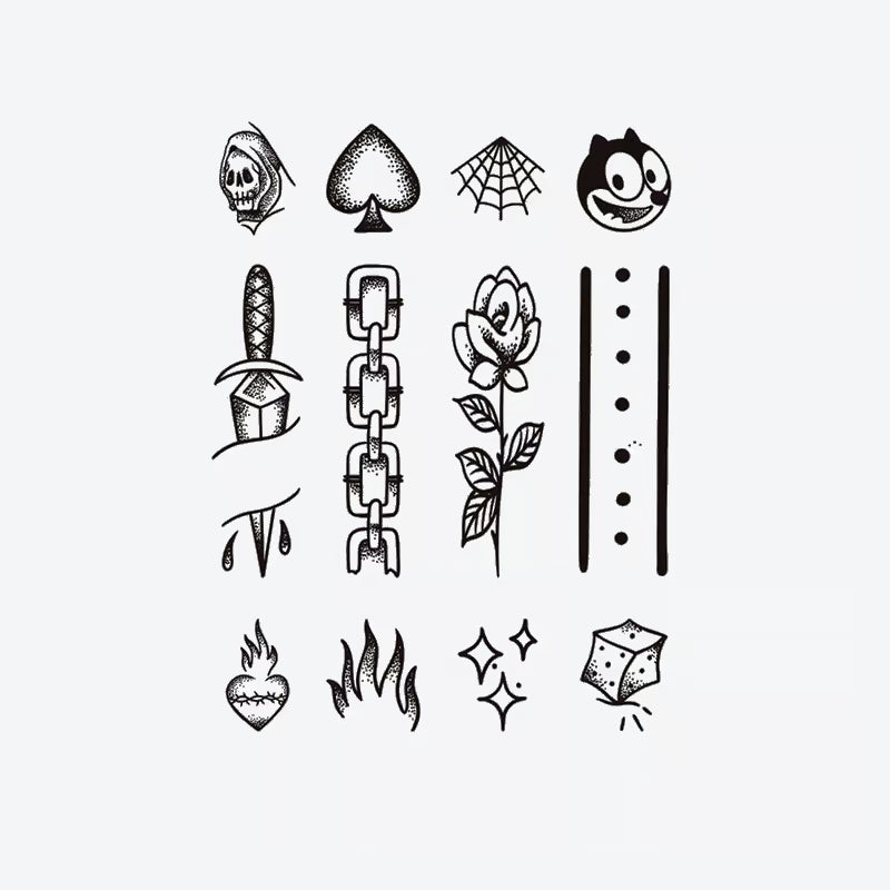 Gothic Symbol Finger Tattoo