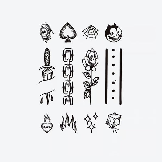 Gothic Symbol Finger Tattoo