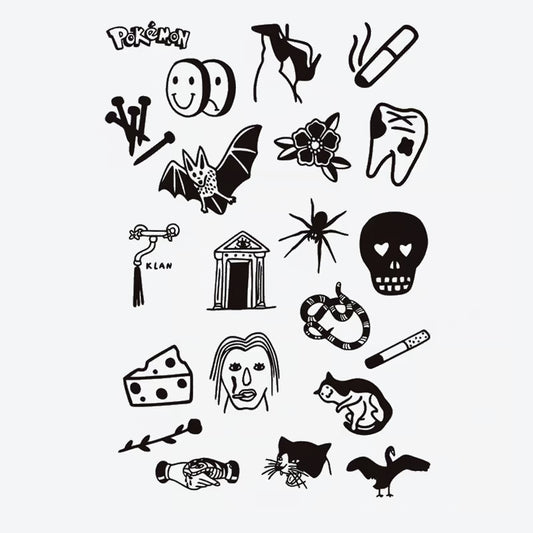 Eclectic Symbol Finger Tattoo